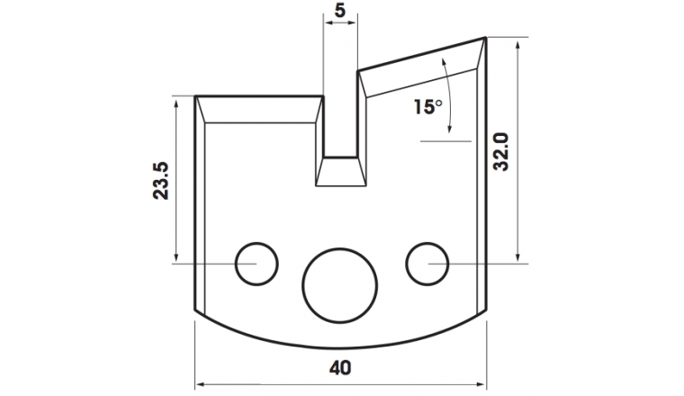 Jeu de 2 fers 40mm TF401085 Le Ravageur pour porte outils