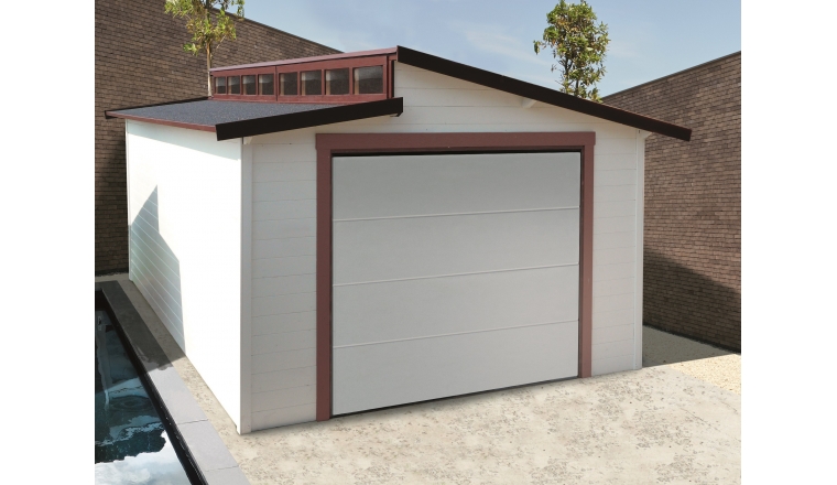 Garage en Bois TORINO Solid 20.06 m² avec Porte Sectionnelle S8248