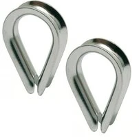  Lot de 2 Cosses coeur diamètre 10 mm Acier Zingué Vigouroux