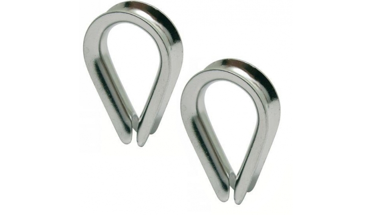  Lot de 2 Cosses coeur diamètre 10 mm Acier Zingué Vigouroux