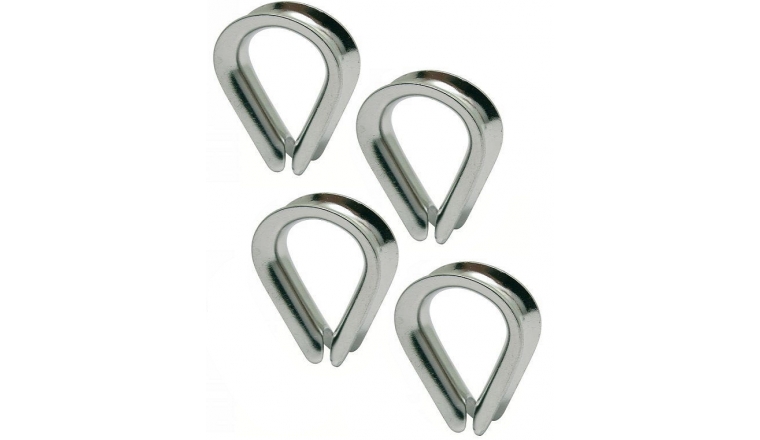 Lot de 4 Cosses coeur diamètre 4 mm Acier Zingué Vigouroux