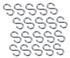 Lot de 20 Crochets en S (Esse) Rond Symétrique Diamètre 4 mm Acier Zingué Vigouroux