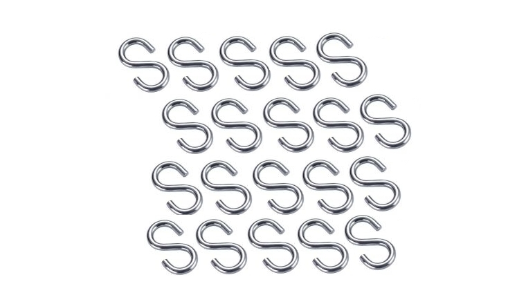 Lot de 20 Crochets en S (Esse) Rond Symétrique Diamètre 4 mm Acier Zingué Vigouroux