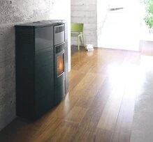 Poêle à granulés Slimmy Metal 9,3 kW Métal ivoire canalisée