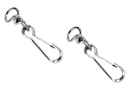 Lot de 2 Mousquetons Simplex en Acier Nickelé - Longueur 60 mm - Vigouroux