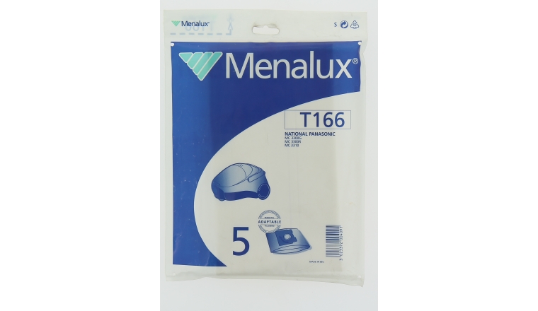 Lot de 5 sacs d'aspirateur Papier T 166 MENALUX