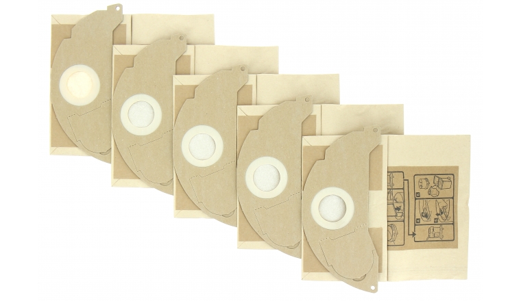 Lot de 5 Sacs d'aspirateur papier 6.904-322.0 KARCHER