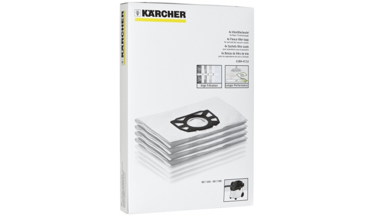 Lot de 4 sacs d'aspirateur Ouaté 6.904-413.0 KARCHER