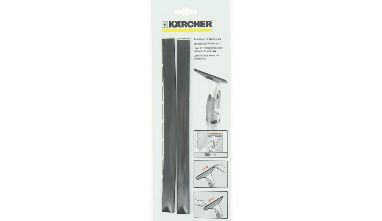 Lot de 2 Lèvres caoutchouc de rechange 280 mm (2.633-005.0) pour nettoyeur de vitre WV KARCHER