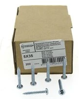 Boîte de 200 Vis à tête cylindrique Pozidriv Ø 5 x 35 mm 