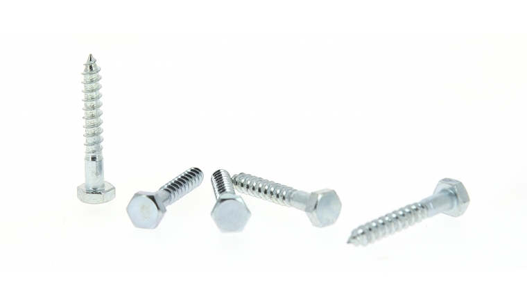 Tirefonds à Bois Tête Hexagonale INOX A2 - 5 X 50 Mm - Boîte De 200 Pièces Neuves