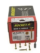 Boîte de 50 Vis à tête fraisée Torx Filetage Partiel Ø 6 x 120 mm / 70 mm ROCKET
