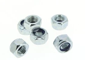 Lot de 6 Ecrous Freinés Ø 12 mm Acier Zingué ROCKET