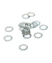 Lot de 40 Rondelles Plates Dentelées Ø 8 mm Acier Zingué ROCKET