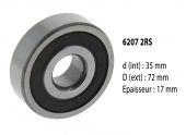 Roulement à billes étanche 6207 2RS - 35X72X17 mm