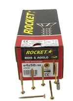 Boîte de 200 Vis à tête fraisée torx filetage partiel Ø 4.5 x 70 mm / 50 mm ROCKET