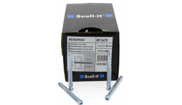 Boîte de 50 Vis de fixation a tête réduite Torx Ø 7.5 x 182 mm SCELL-IT