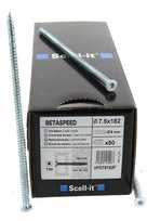 Boîte de 50 Vis de fixation à tête fraisée Torx laquée blanc Ø 7.5 x 182 mm SCELL-IT
