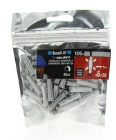 Bag de 100 Chevilles Galaxy Nylon à Expansion  Ø 6 x 30 mm SCELL-IT