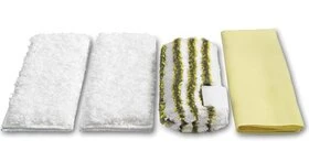 Lot de 4 chiffons microfibre spécial Salle de Bain (2.863-171.0)  pour Nettoyeur Vapeur SC KARCHER 
