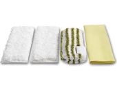 Lot de 4 chiffons microfibre spécial Salle de Bain (2.863-171.0)  pour Nettoyeur Vapeur SC KARCHER 