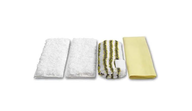 Lot de 4 chiffons microfibre spécial Salle de Bain (2.863-171.0)  pour Nettoyeur Vapeur SC KARCHER 