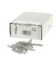 Boîte de 200 Chevilles Fendues Nylon à Expansion Ø 5 x 25 mm ROCKET