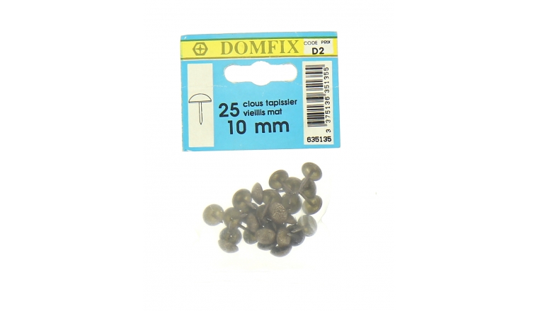 Lot de 25 Clous de tapissier acier Vieillis Ø 10 mm