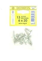 Sachet de 13 Vis à Bois en Acier Zingué Tête Fraisée Ø 6 x 20 mm