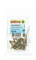 Boîte de 20 Vis à Bois Aggloméré en Acier Bichromaté à Tête Fraisée Ø 5 x 30 mm