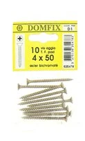 Sachet de 10 Vis à Bois Aggloméré en Acier Bichromaté à Tête Fraisée Ø 4 x 50 mm