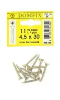 Sachet de 11 Vis à Bois Aggloméré en Acier Bichromaté à Tête Fraisée Ø 4.5 x 30 mm