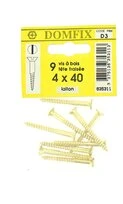 Sachet de 9 Vis à Bois en Laiton à Tête Fraisée Ø 4 x 40 mm