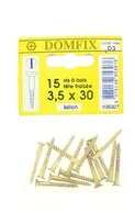 Sachet de 15 Vis à Bois en Laiton à Tête Fraisée Ø 3.5 x 30 mm