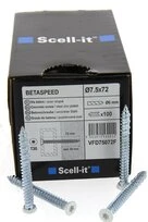Boîte de 100 Vis de fixation à tête fraisée Torx laquée blanc Ø 7.5 x 92 mm SCELL-IT