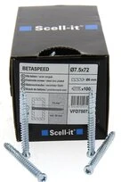 Boîte de 100 Vis de fixation à tête réduite Torx Ø 7.5 x 72 mm SCELL-IT