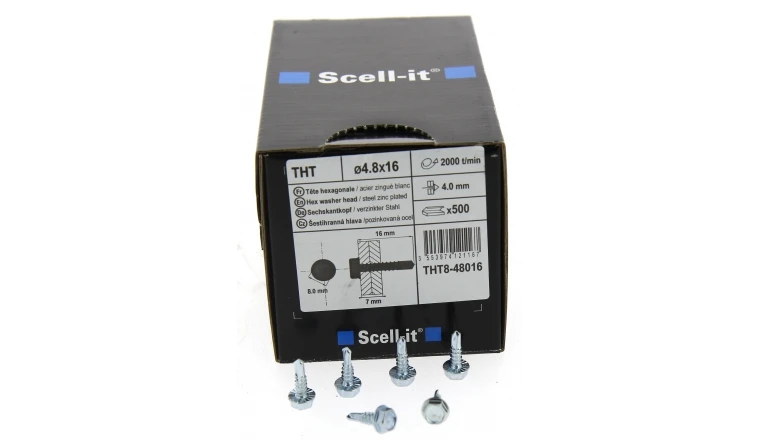 Boîte de 200 Vis à tête hexagonale  Ø 4.8 x 25 mm
