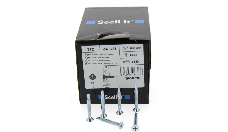 Boîte de 500 Vis à tête fraisée Cruciforme Ø 4.8 x 25 mm SCELL-IT