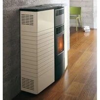 Poêle à granulés Slimmy Metal 9,3 kW Métal ivoire canalisée