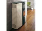 Poêle à granulés Slimmy Metal 9,3 kW Métal ivoire canalisée