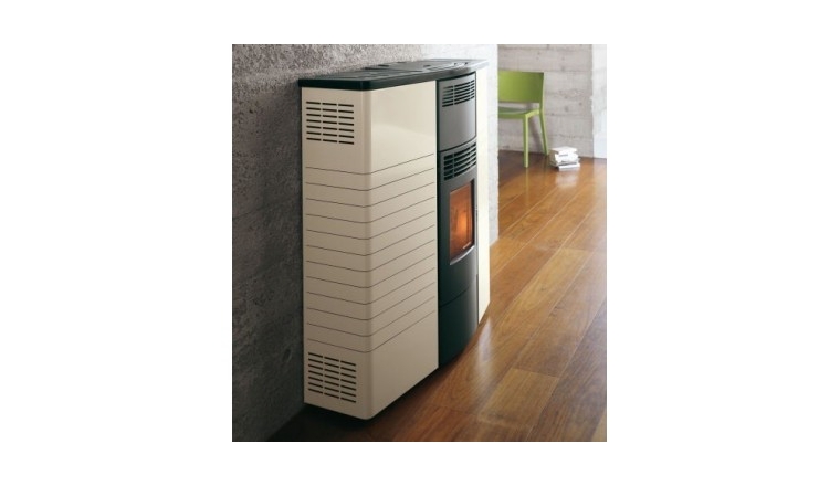 Poêle à granulés Slimmy Metal 9,3 kW Métal ivoire canalisée