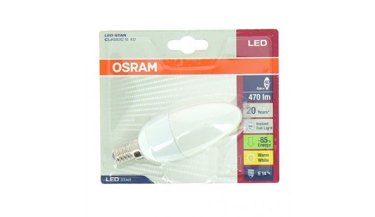 Lampe LED E14 Flamme 40 W LED STAR CLASSIC B40 - OSRAM 