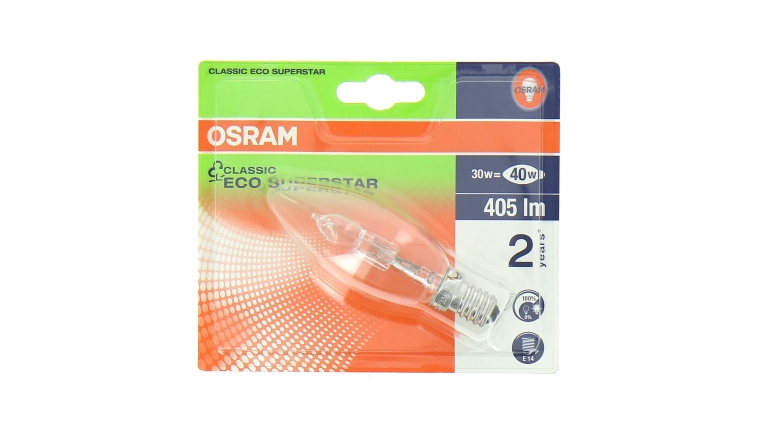 Lampe Halogène E14 Flamme 40 W CLASSIC ECO SUPERSTAR - OSRAM