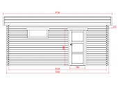 Garage en Bois MODERNE Solid 17.07 m² avec Porte Sectionnelle S8935