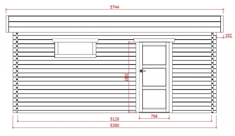 Garage en Bois MODERNE Solid 17.07 m² avec Porte Sectionnelle S8935