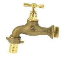 Robinet à Clapet en Laiton muni d'un Nez de robinet en Laiton Entrée et sortie Mâle 20X27 Ref 2103339 - Boutté