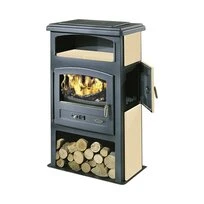 Poêle à Bois Anthracite et Beige 11.5 kW Eco Ref 363102 - Godin