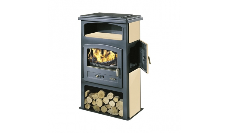 Poêle à Bois Anthracite et Beige 11.5 kW Eco Ref 363102 - Godin