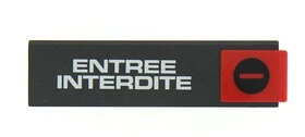 Plaque Autocollante Entrée Interdite 175 x 45 mm - Novap