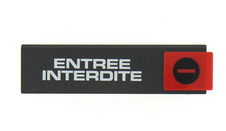 Plaque Autocollante Entrée Interdite 175 x 45 mm - Novap